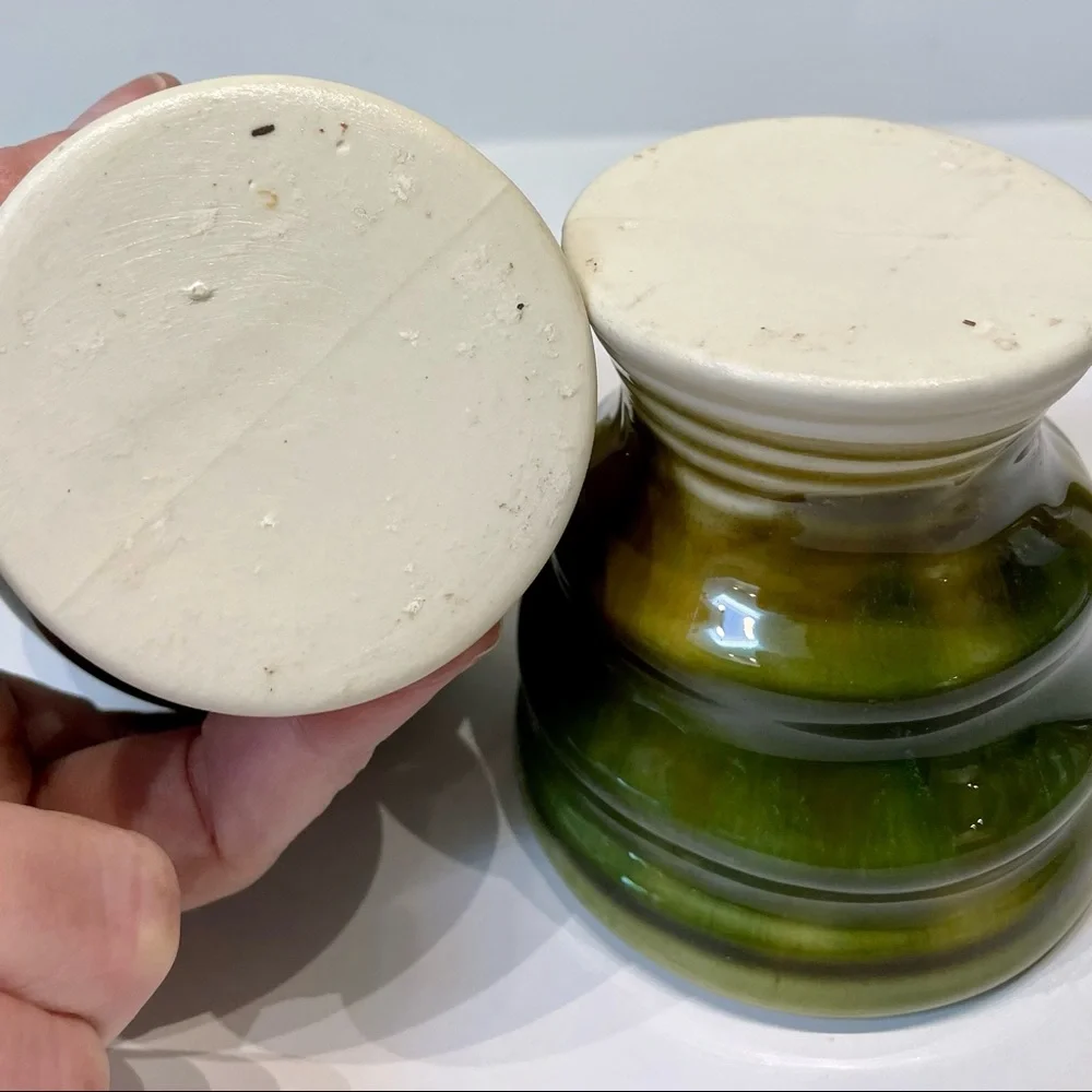 👵🏻~~~SOLD‼️~~~Irish Stoneware Cups Set of 2 Handmade / Painted Dripped Glaze - Picture 5 of 5